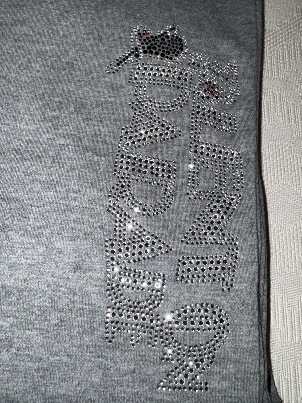 Gray Embellished Women’s Sweatpants with Talent on Parade Rhinestone Logo